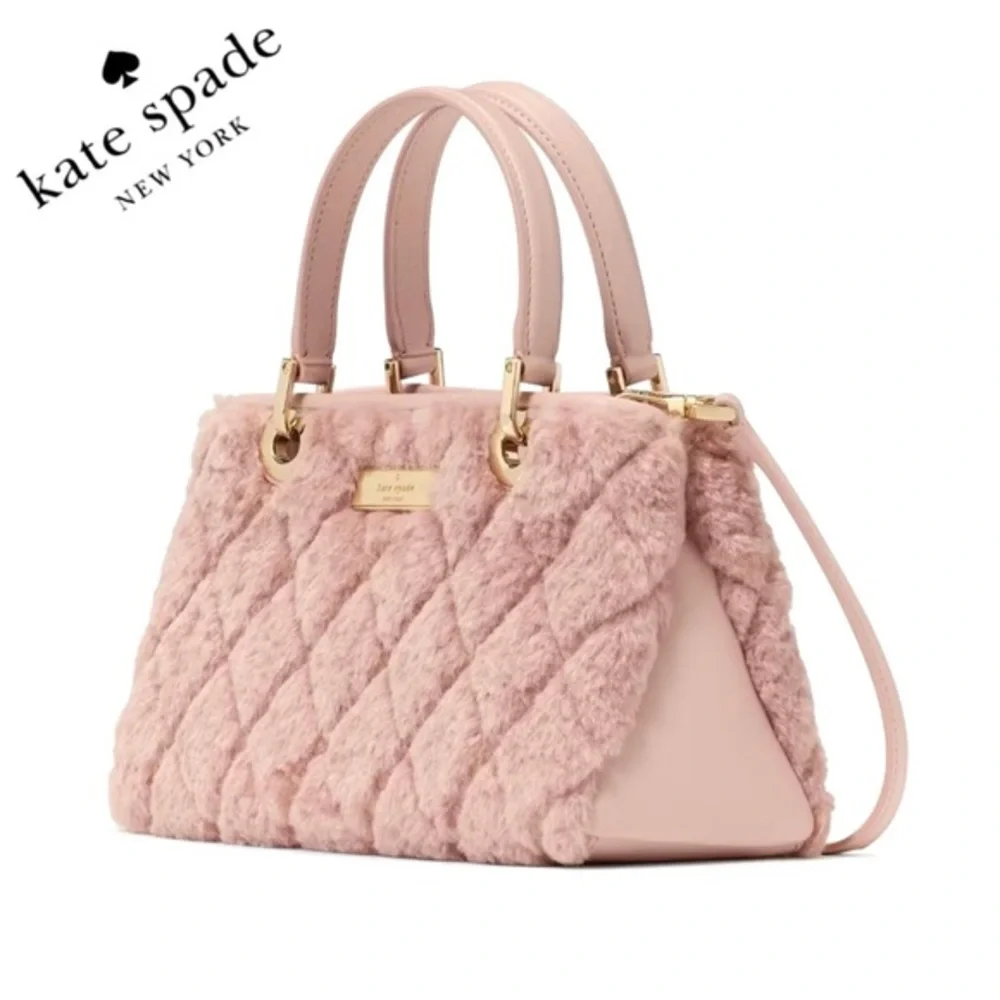 NWT KATE SPADE Carey Faux‎ Fur Small Sullivan Satchel